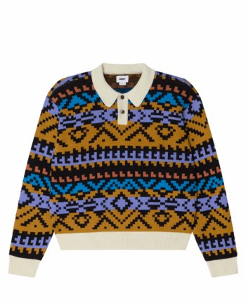 Obey Geo Polo Sweater Anthracite Multi 151000113_ANR