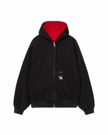 Carhartt Wip OG Active Jacket 50th Anniversary Edition Canvas Black / USA Red (Rinsed) I036412_3GJ_02