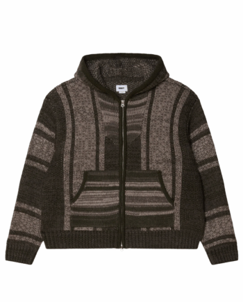 Obey Zip Up Baja Sweater Leaf Multi 151010043_LEF