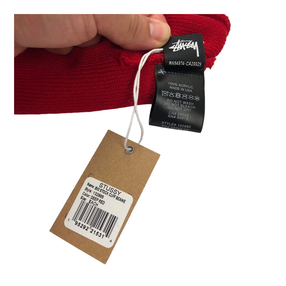 Stussy Big Stock Cuff Beanie Deep Red 1321144_DRD