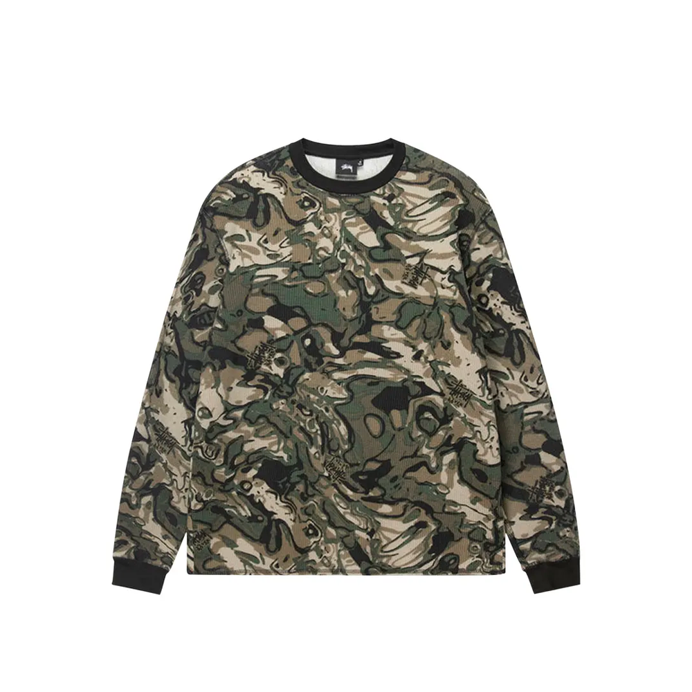Stussy Basic Stock Long-Sleeve Thermal Veil Camo 1140314_VCO
