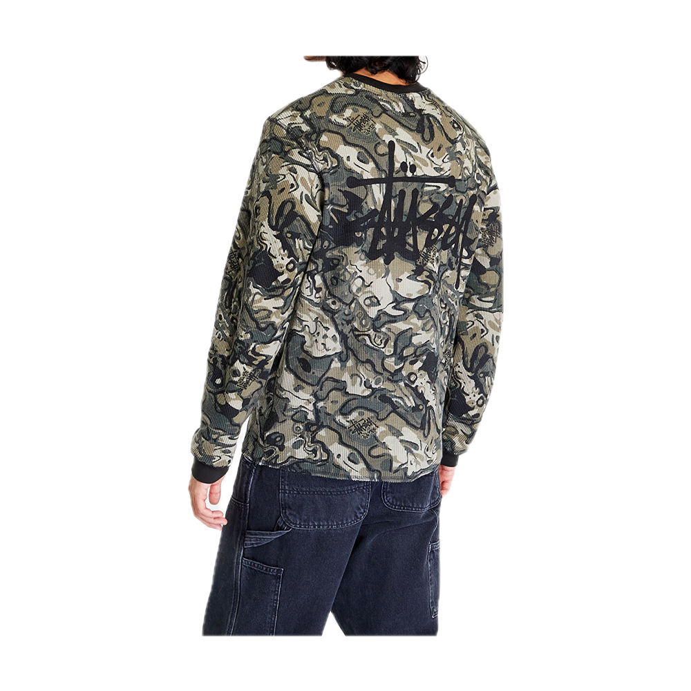 Stussy Basic Stock Long-Sleeve Thermal Veil Camo 1140314_VCO