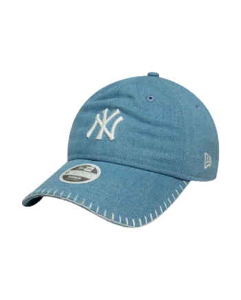 New Era W' 9TWENTY New York Yankees MLB Denim Stitch Light Blue 60771756