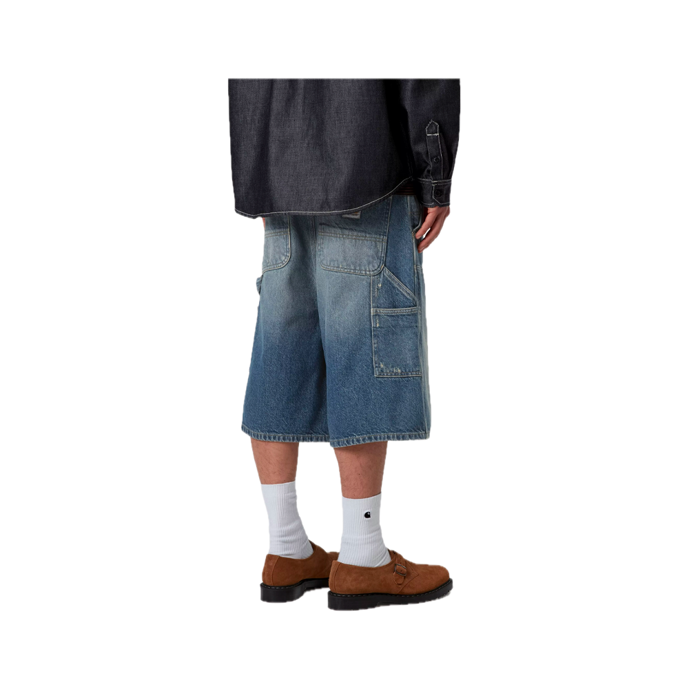 Carhartt Wip OG Aden Double Knee Short Blue (Grind washed) I036272_01_B7