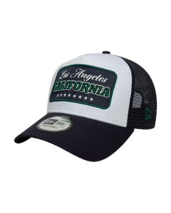 New Era 9FORTY A-Frame Trucker New Era Location Patch Blue Navy 60771857