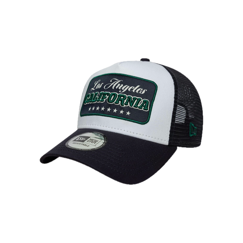 New Era 9FORTY A-Frame Trucker New Era Location Patch Blue Navy 60771857