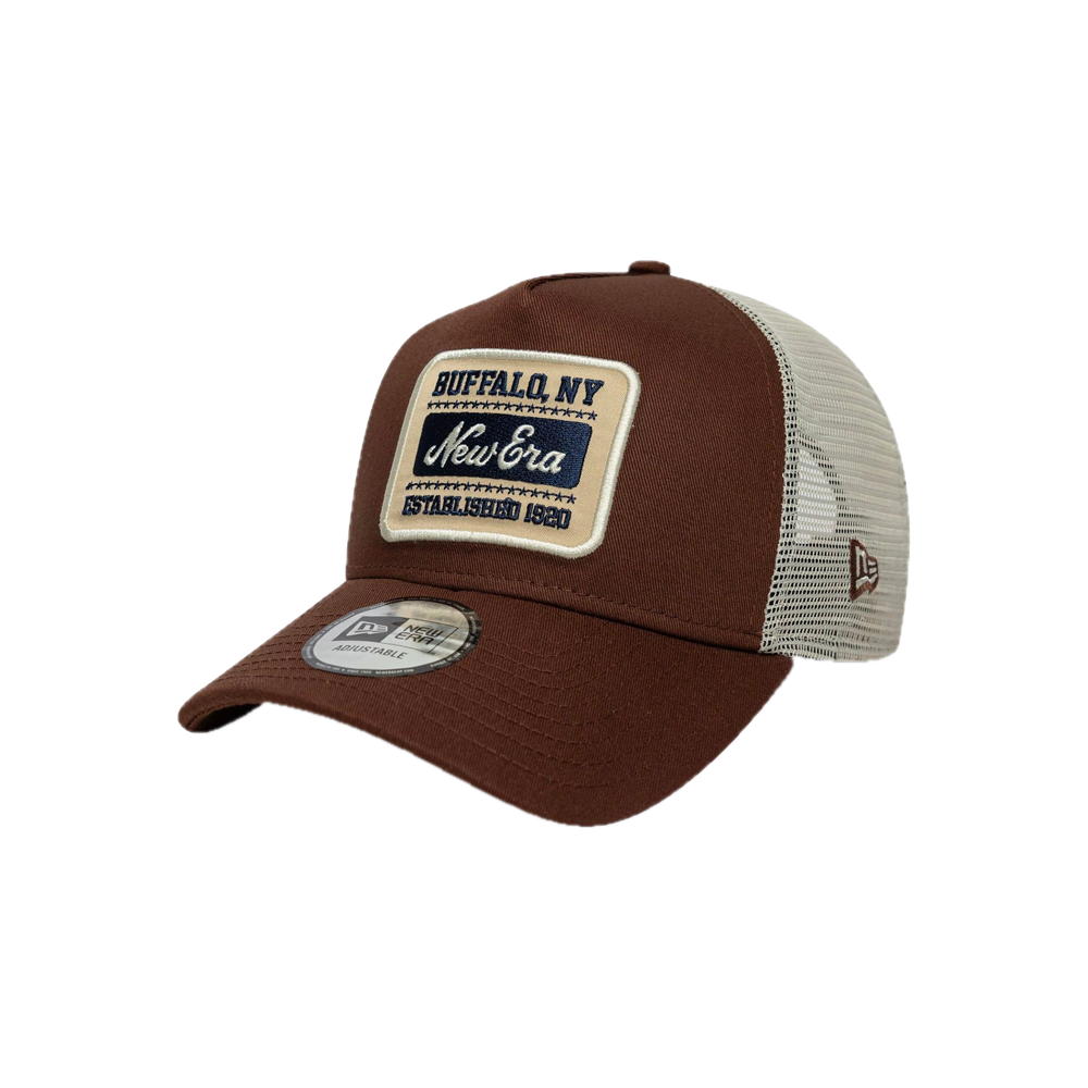 New Era 9FORTY A-Frame Trucker New Era Patch Brown 60771802