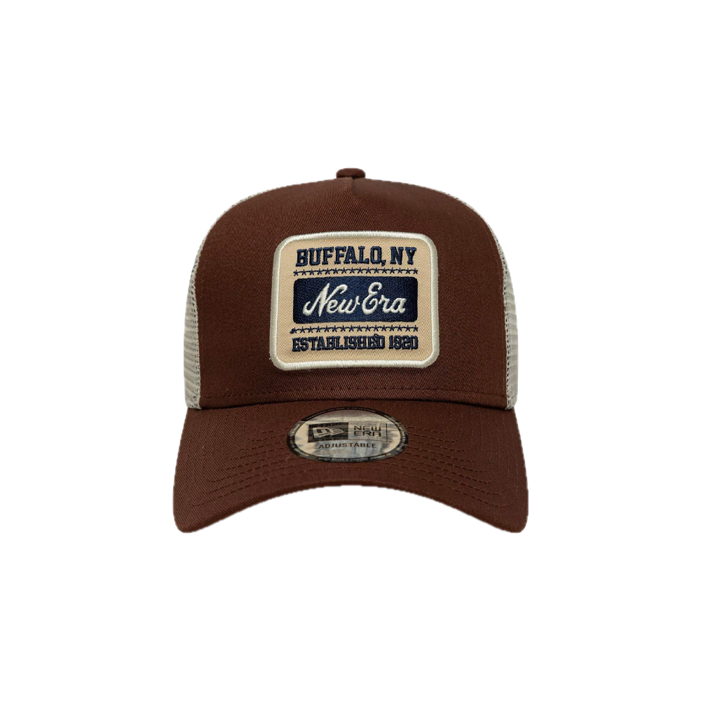 New Era 9FORTY A-Frame Trucker New Era Patch Brown 60771802