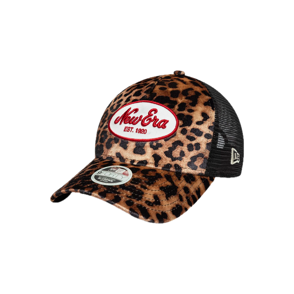 New Era W' 9FORTY M-Crown A-Frame Trucker New Era Leopard Beige 60771767