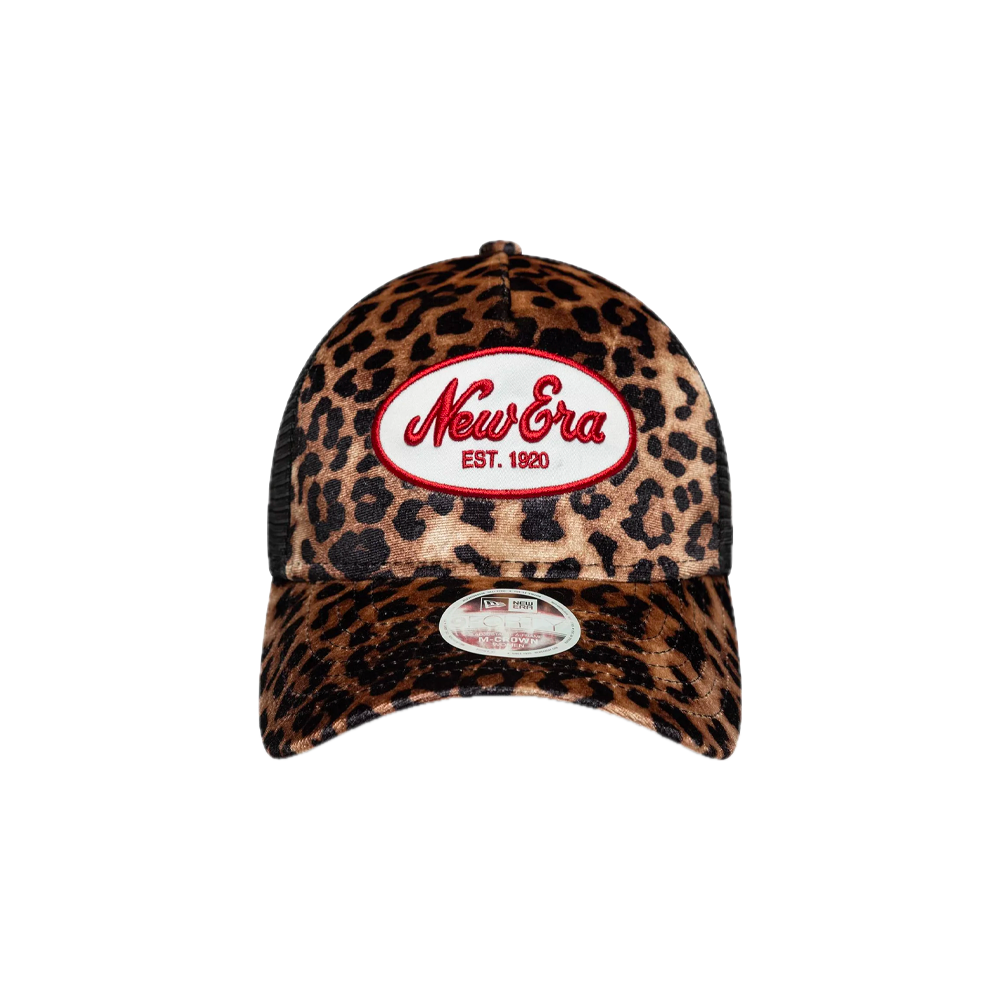 New Era W' 9FORTY M-Crown A-Frame Trucker New Era Leopard Beige 60771767