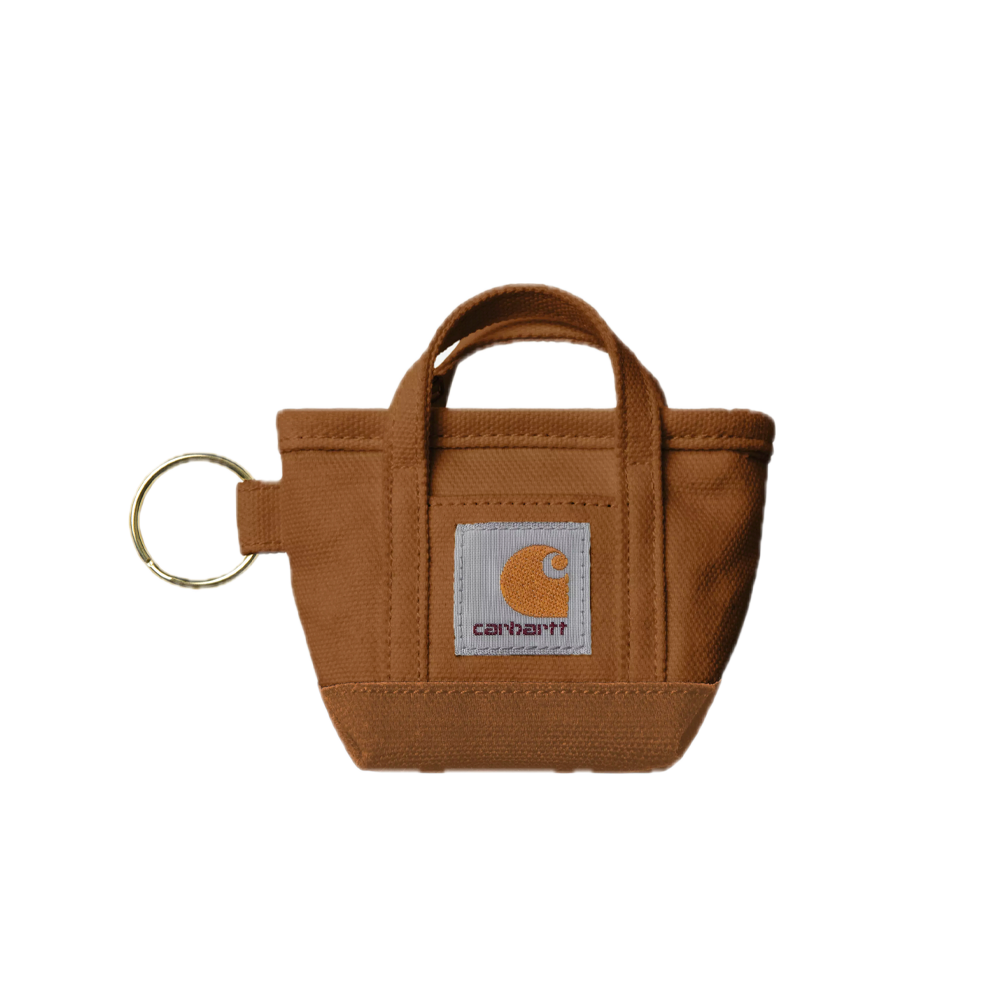 Carhartt Wip Mini Tote Bag Keychain Hamilton Brown I036418_HZ_XX