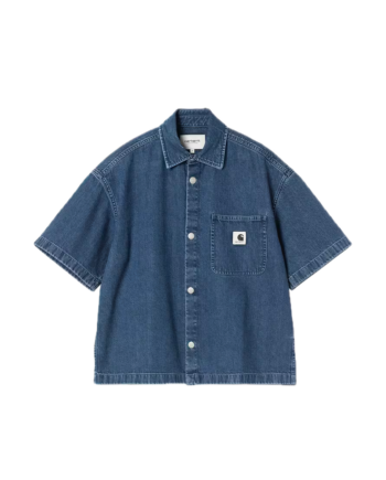 Carhartt WIP W' S/S Lovilia Shirt Blue (Stone washed) I034558_01_06