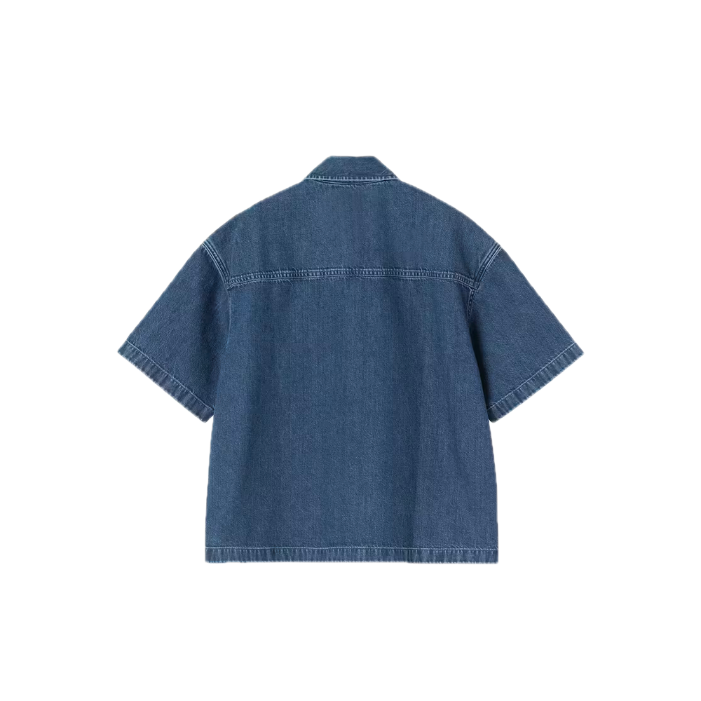 Carhartt WIP W' S/S Lovilia Shirt Blue (Stone washed) I034558_01_06