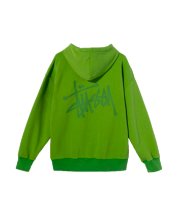 Stussy W' Slant Fleece Pullover Hooded Sweatshirt Green 218111_GRN