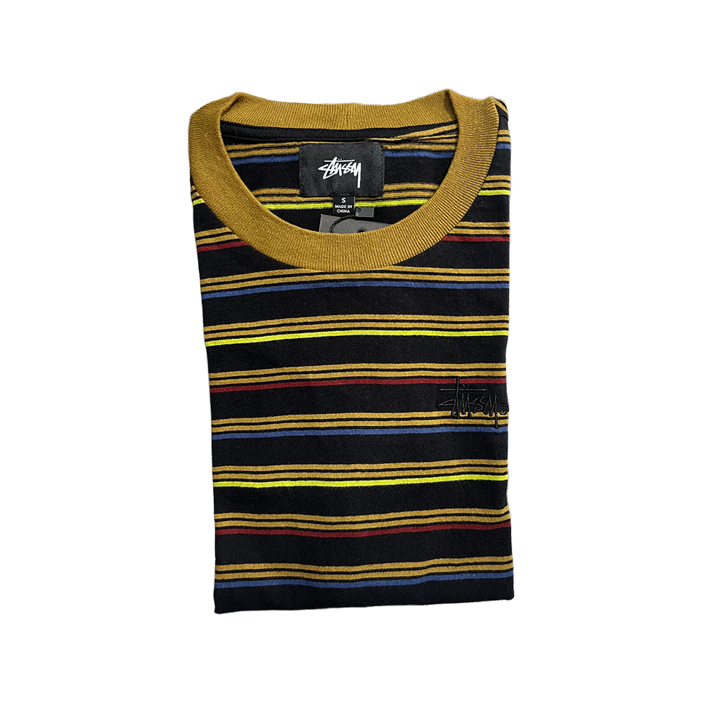 Stussy W' Cruz Strip Cropped Tee Black 214498_BLK
