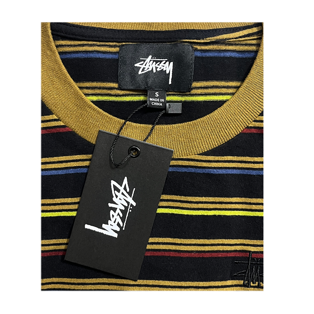 Stussy W' Cruz Strip Cropped Tee Black 214498_BLK
