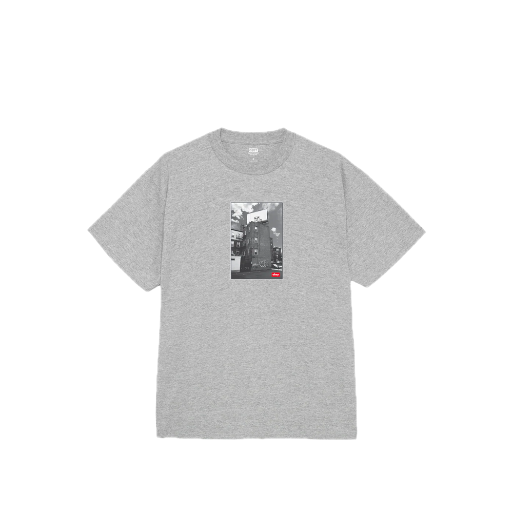 Obey Boston Billboard Tee Heather Grey 165264327_HGY