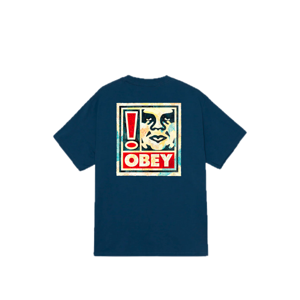 Obey Exclamation Tee Harbor Blue 165264328_BLE