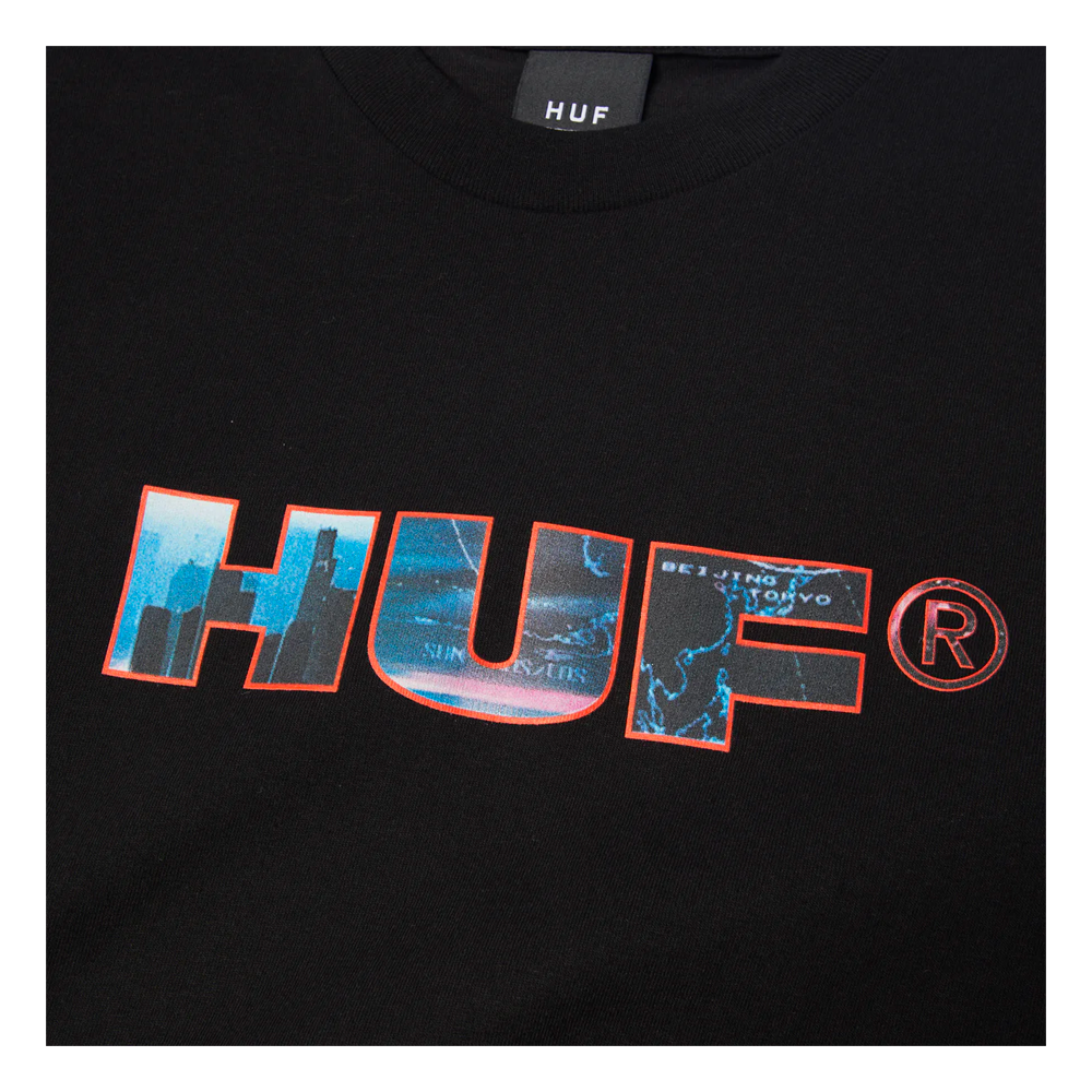 Huf Flight Path Tee Black TS02619_BLK
