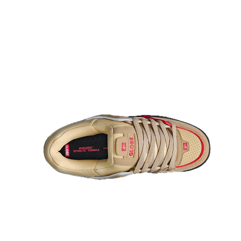 Globe Fusion Skate Shoes Fusion Khaki / Red GBFUS_KHR