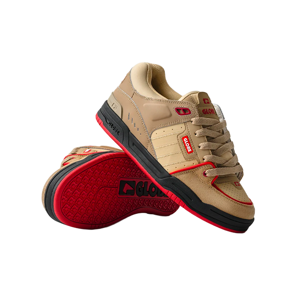 Globe Fusion Skate Shoes Fusion Khaki / Red GBFUS_KHR