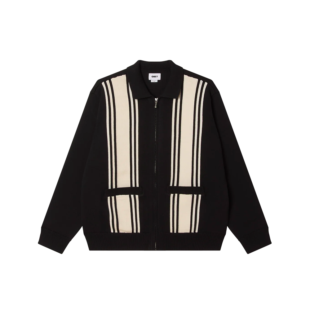 Obey Matt Zip Up Sweater Black Multi 151010046_BMT