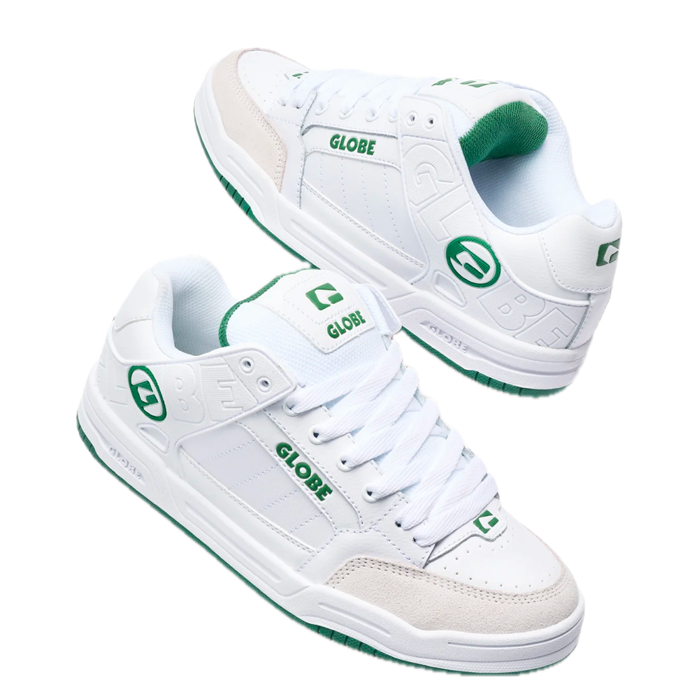Globe Tilt Skate Shoes White / Green GBTILT_WG