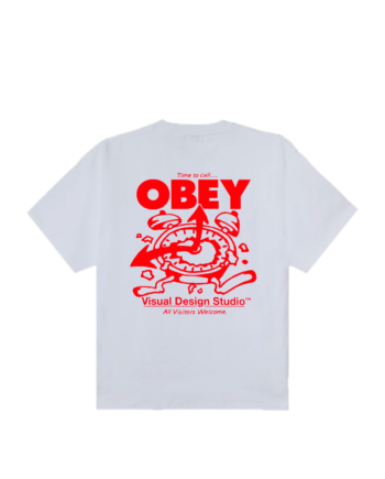 Obey Time to Call Tee White 168024321_WHT