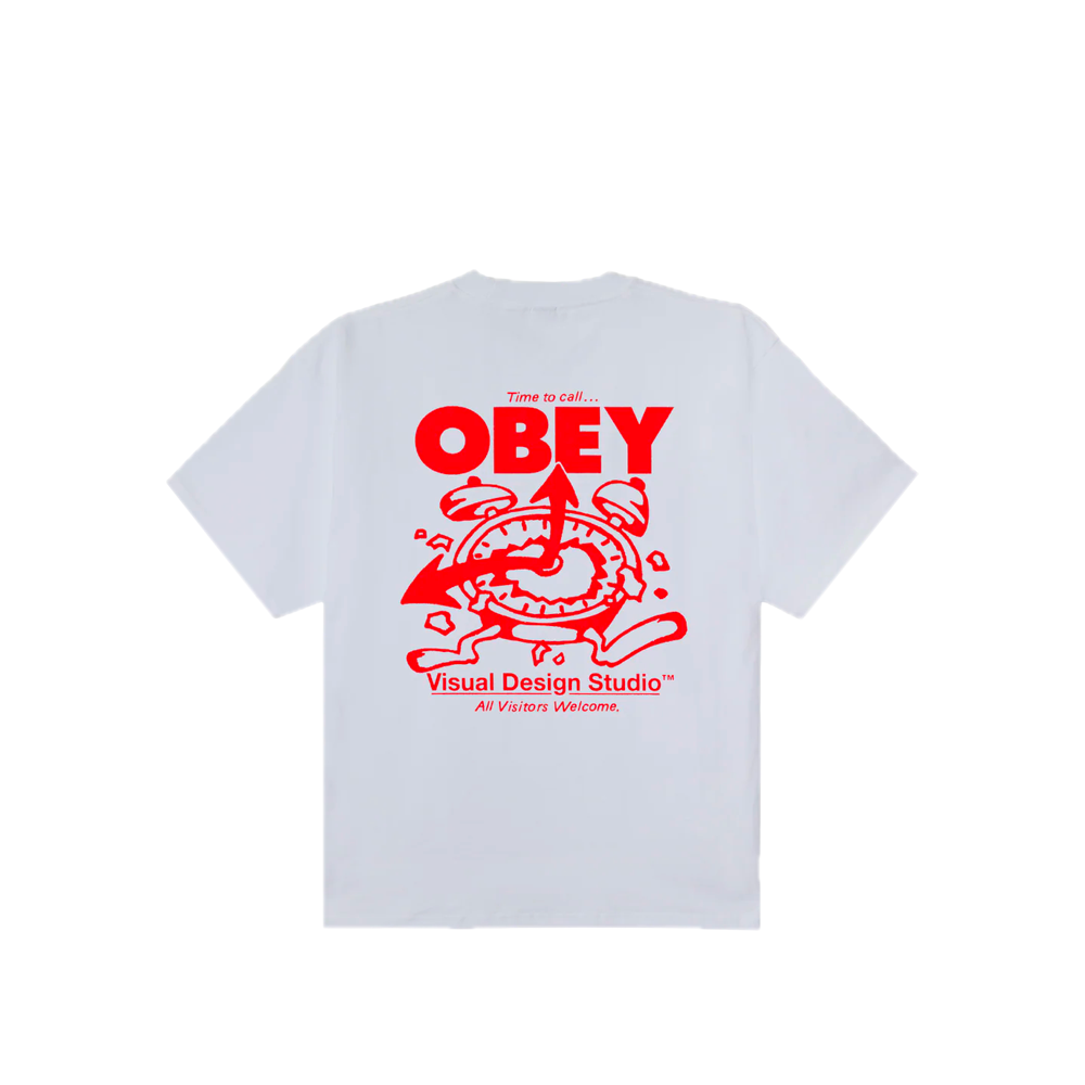 Obey Time to Call Tee White 168024321_WHT