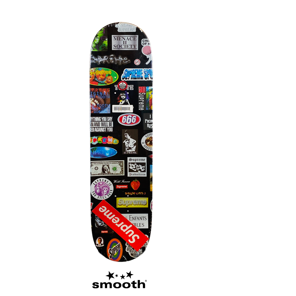 Supreme Stickers Skateboard Black 8.25" SS21SB1