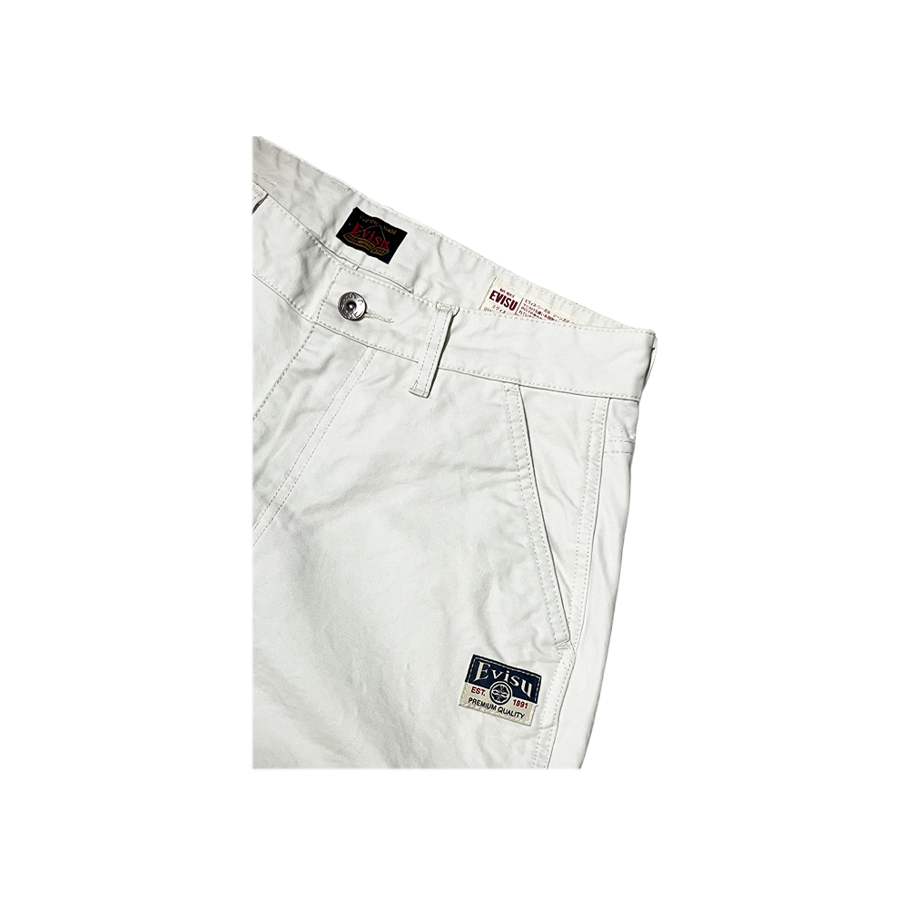 Evisu Cotton Pants Ecru 2ESHTM6PT1128XXCT