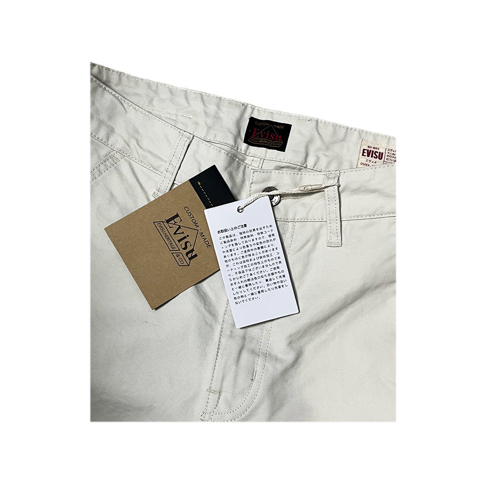 Evisu Cotton Pants Ecru 2ESHTM6PT1128XXCT