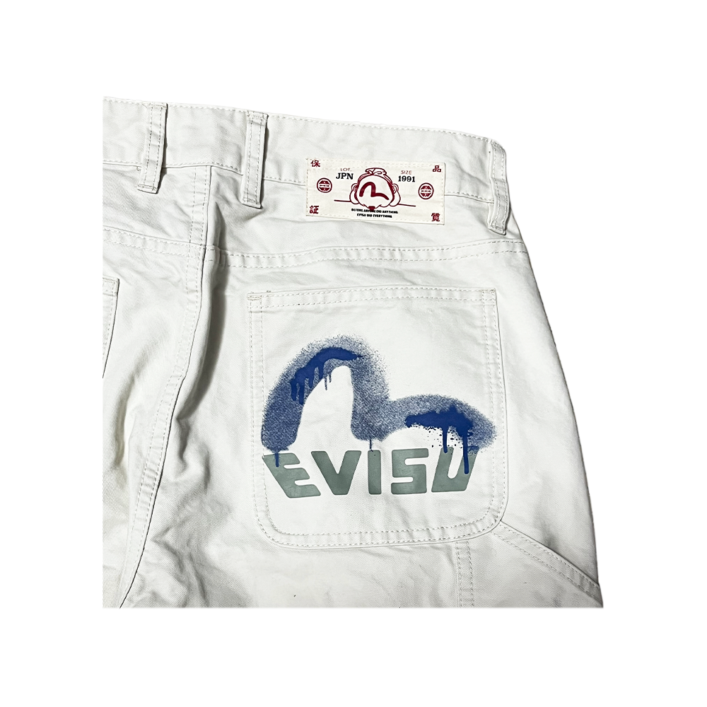 Evisu Cotton Pants Ecru 2ESHTM6PT1128XXCT