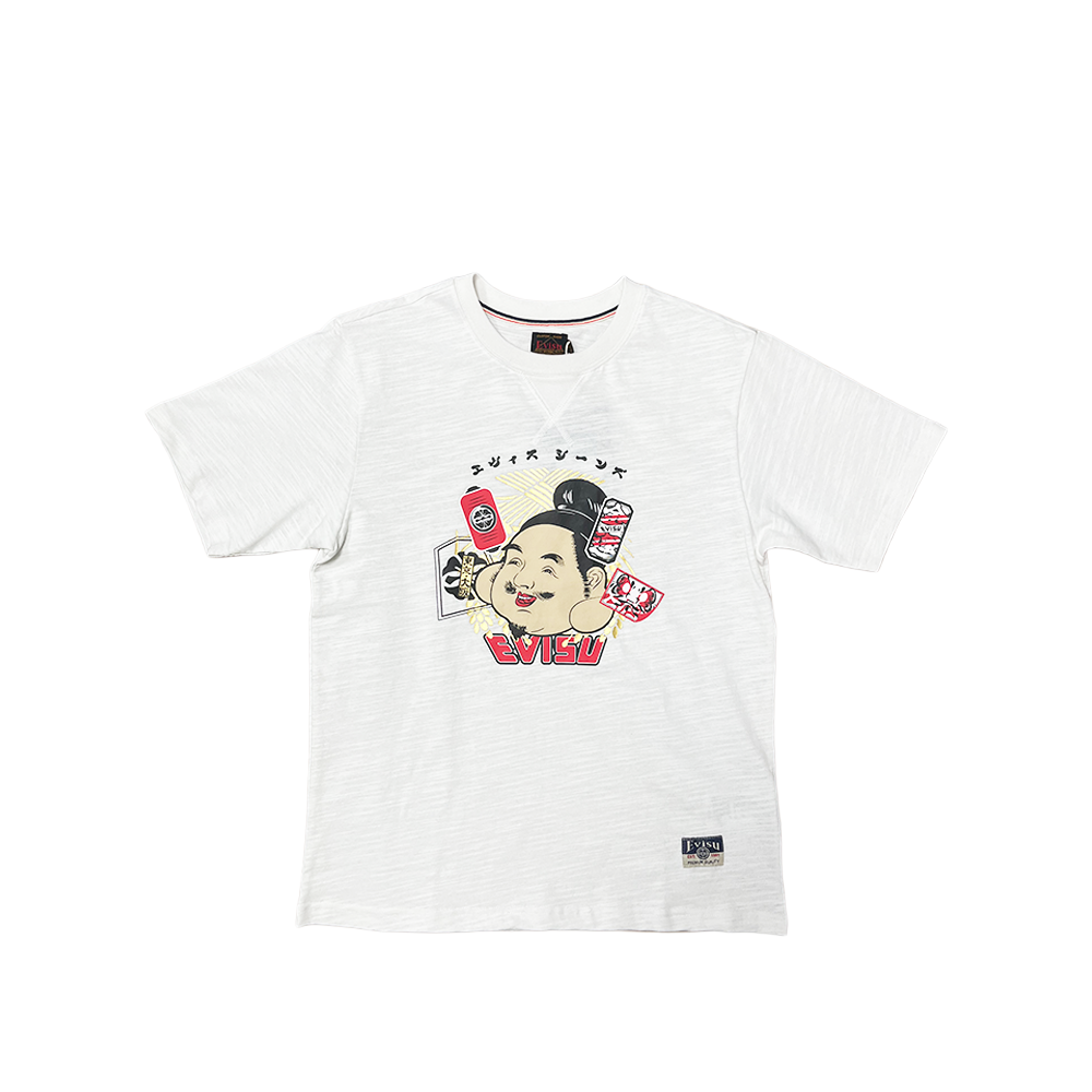 Evisu Godhead Printed T-shirt Ecru 2ESHTM6TS1083XXCT