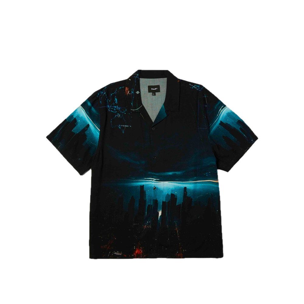 Huf Ground Control Resort Shirt Black BU00261_BLK