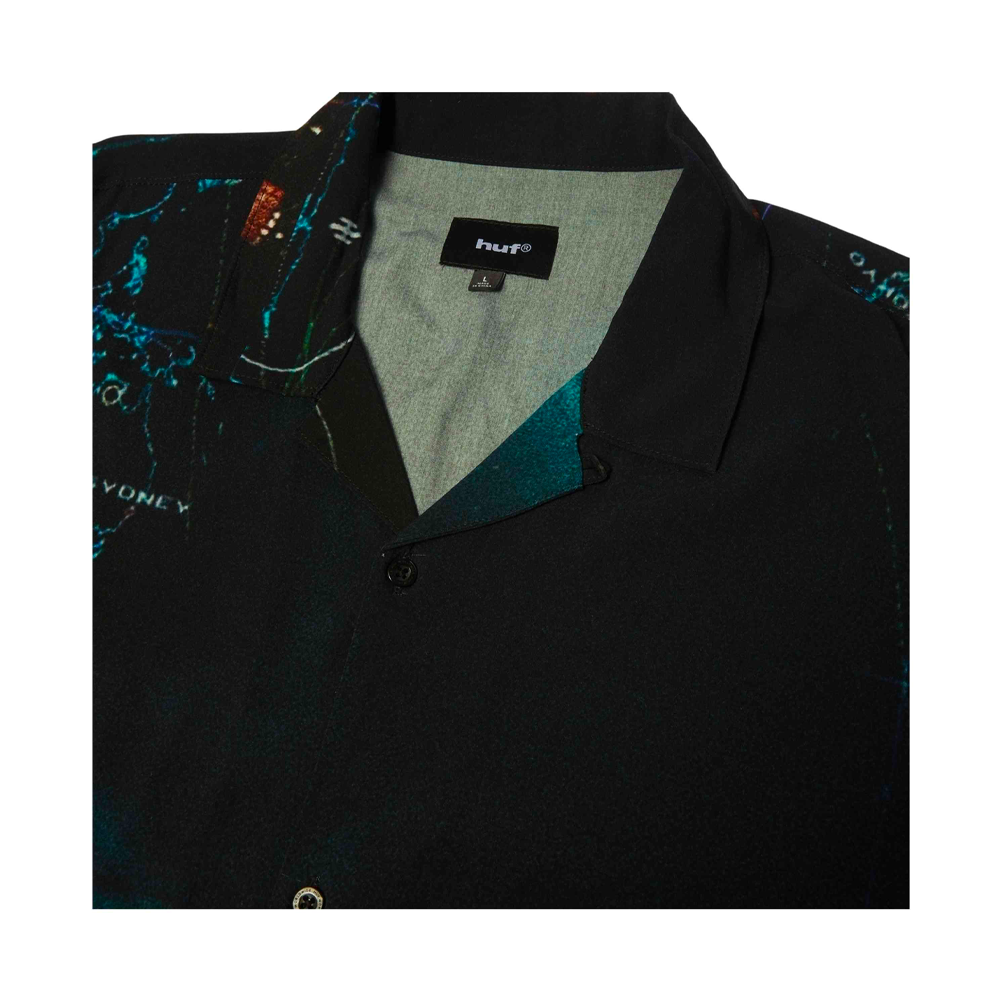 Huf Ground Control Resort Shirt Black BU00261_BLK