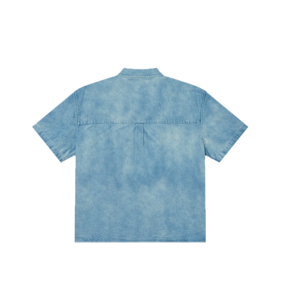 Obey Owens Denim SS Shirt Bleached Indigo 181210451_IND
