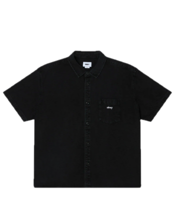 Obey Owens Denim SS Shirt Faded Black 181210451_FBK