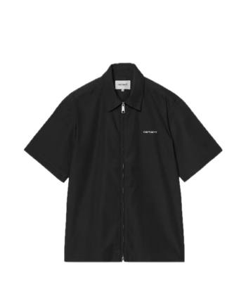 Carhartt Wip S/S Postal Zip Shirt Black / Wax I036189_K02_XX