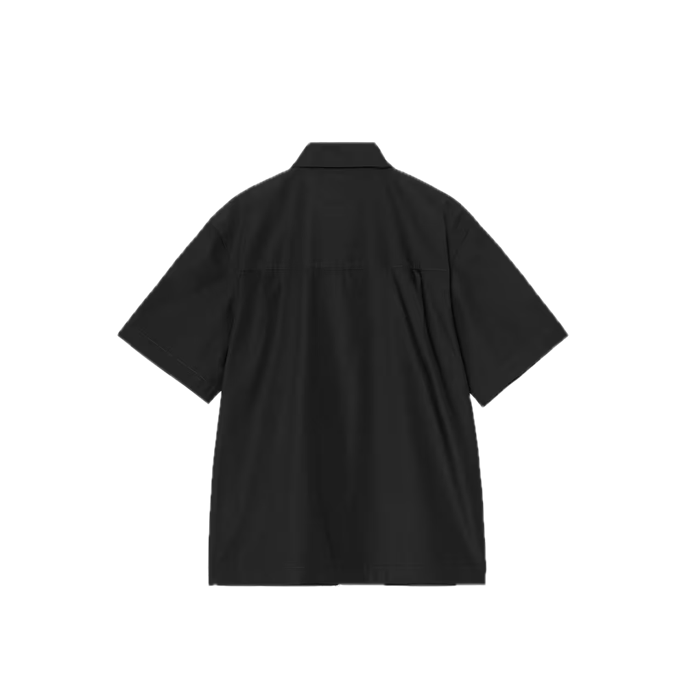 Carhartt Wip S/S Postal Zip Shirt Black / Wax I036189_K02_XX