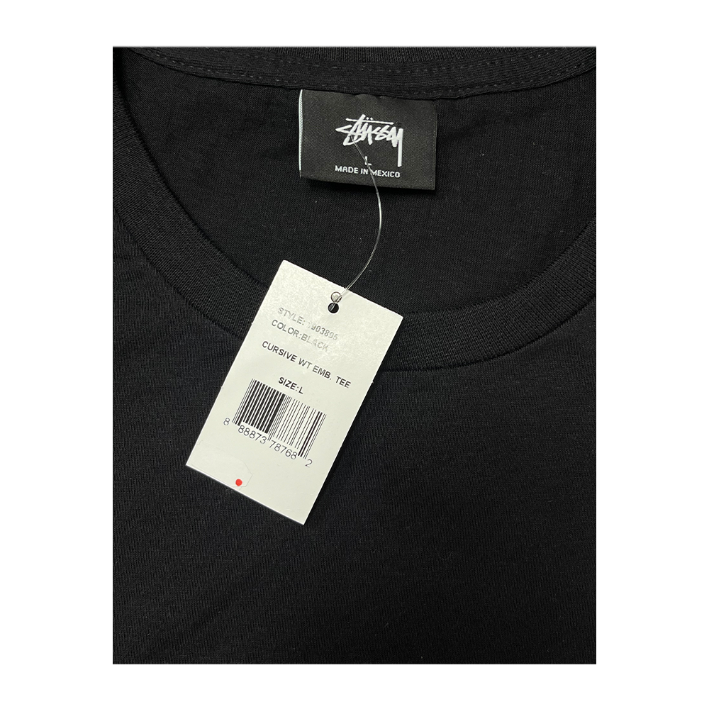 Stussy Cursive WT Emb. Tee Black 1903895_BLK