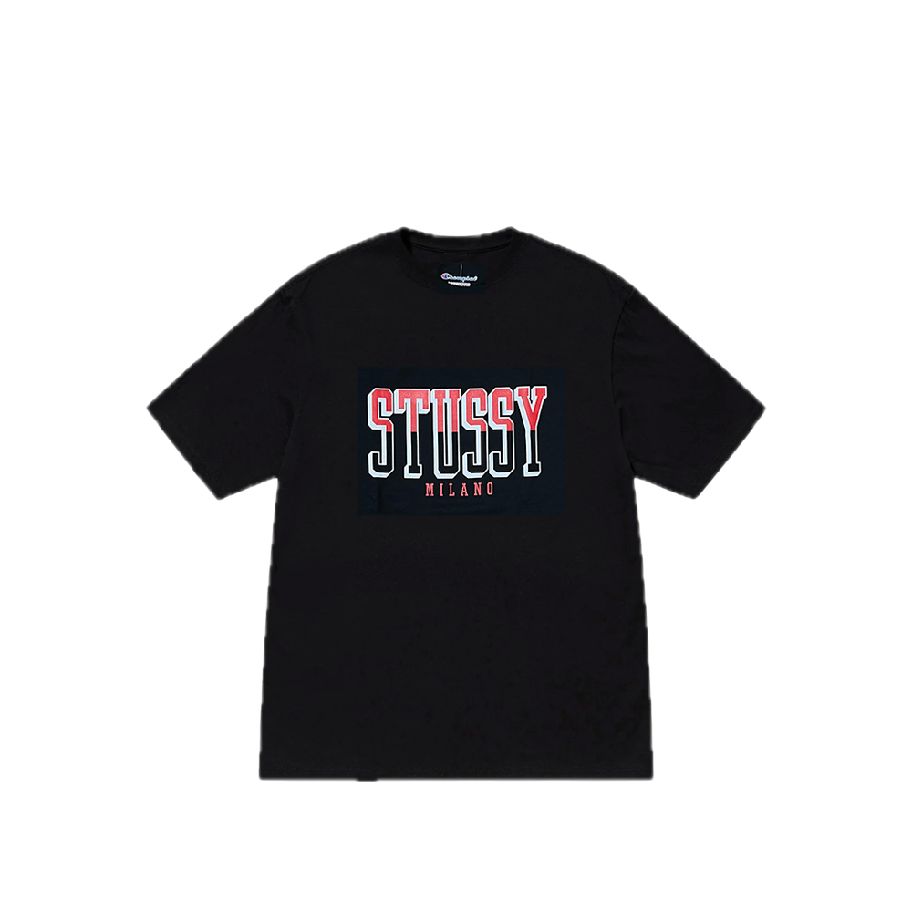 Stussy x Champion Milano Tee Black 3902719_BLK