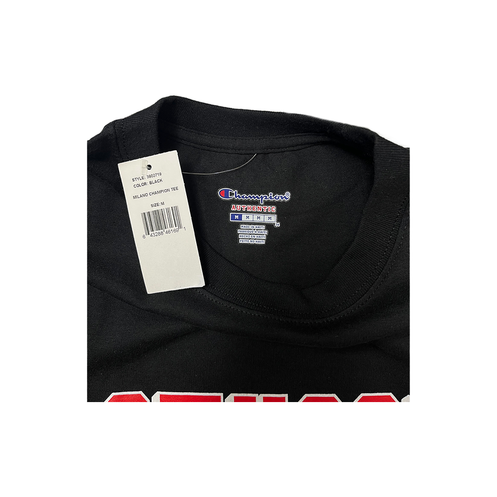 Stussy x Champion Milano Tee Black 3902719_BLK