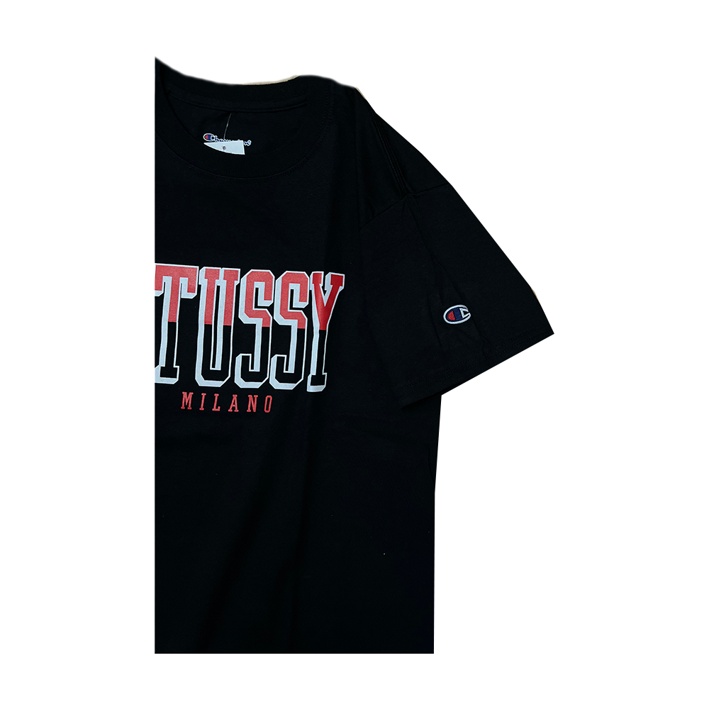 Stussy x Champion Milano Tee Black 3902719_BLK