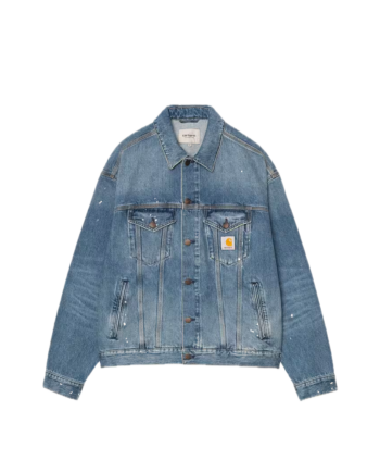 Carhartt WIP Helston Jacket Blue / Destroy Wash / Splatter I033352_01_EJ