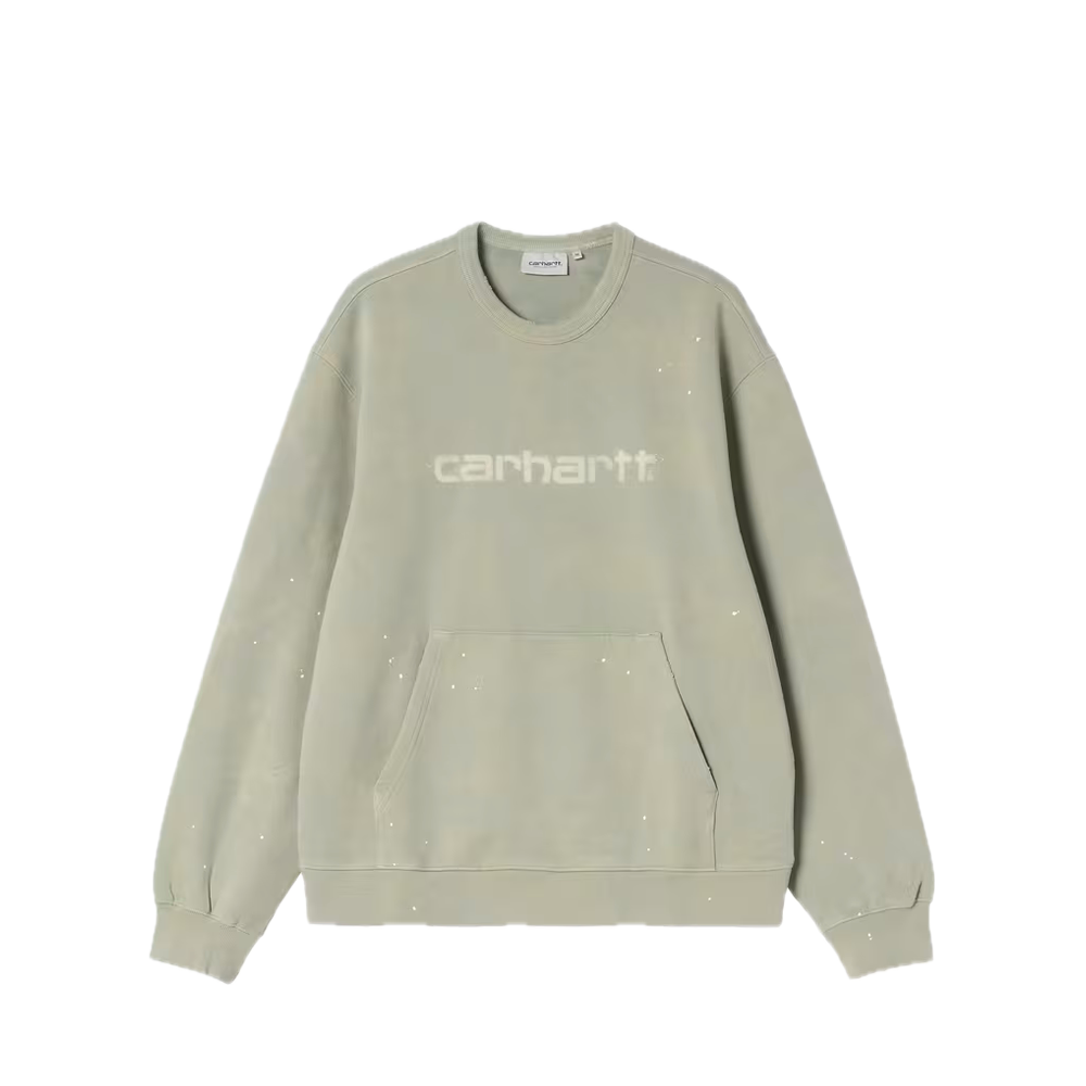 Carhartt WIP S/S Painter Sweatshirt Shady Green / Destroy Wash / Splatter I036899_3RF_EJ