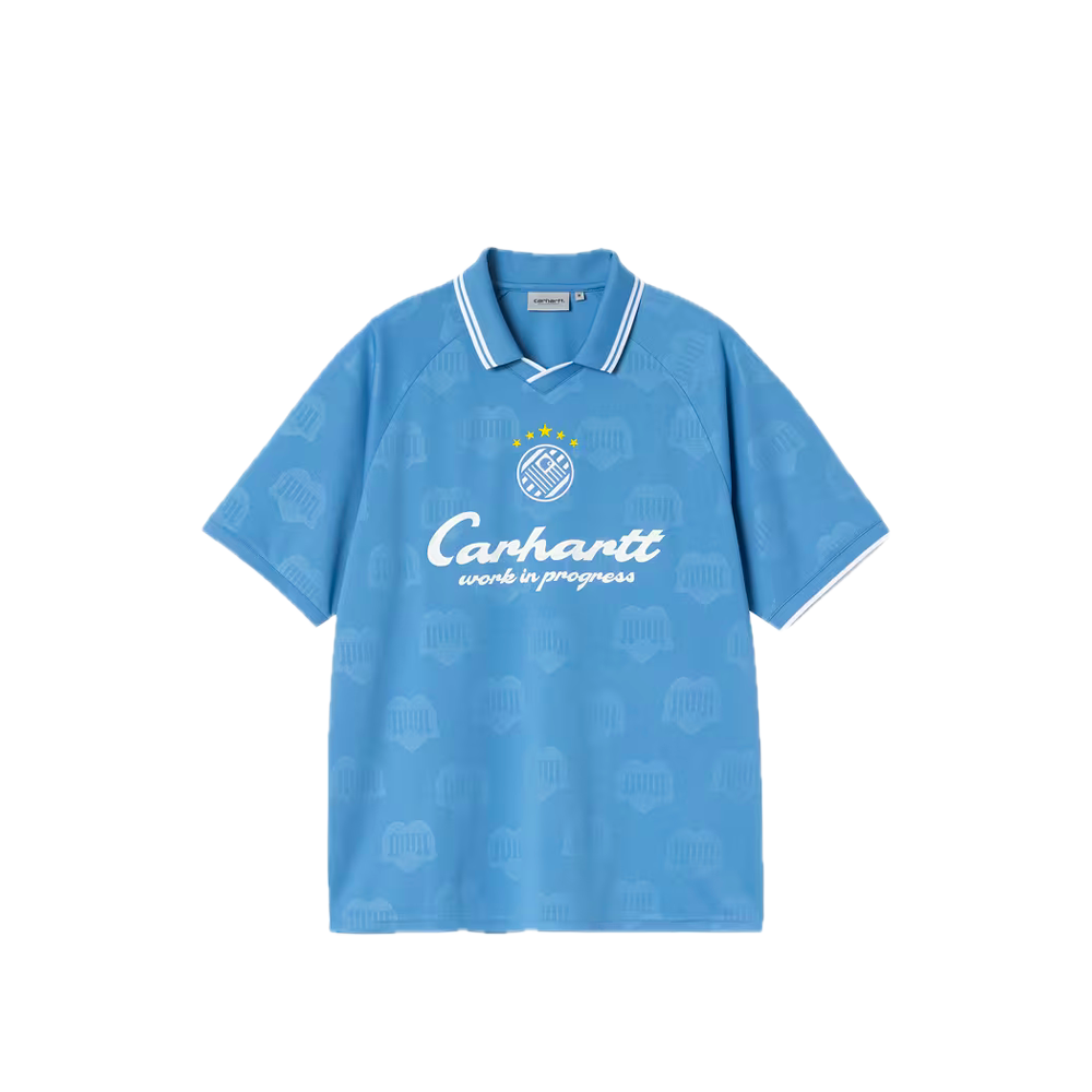 Carhartt WIP S/S Terrace Football T-Shirt Heart Train Jacquard / Curacao I037567_43S_XX