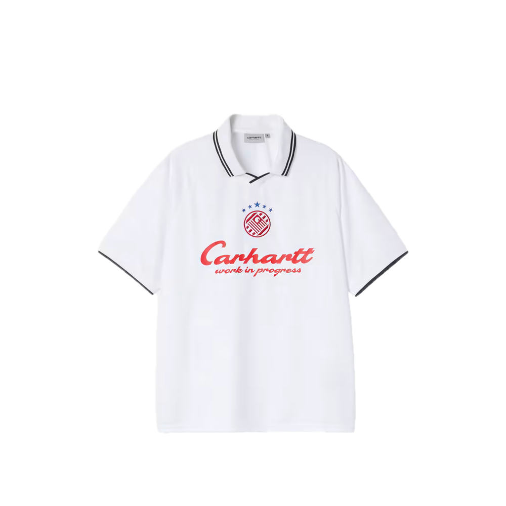 Carhartt WIP S/S Terrace Football T-Shirt Heart Train Jacquard / White I037567_43T_XX