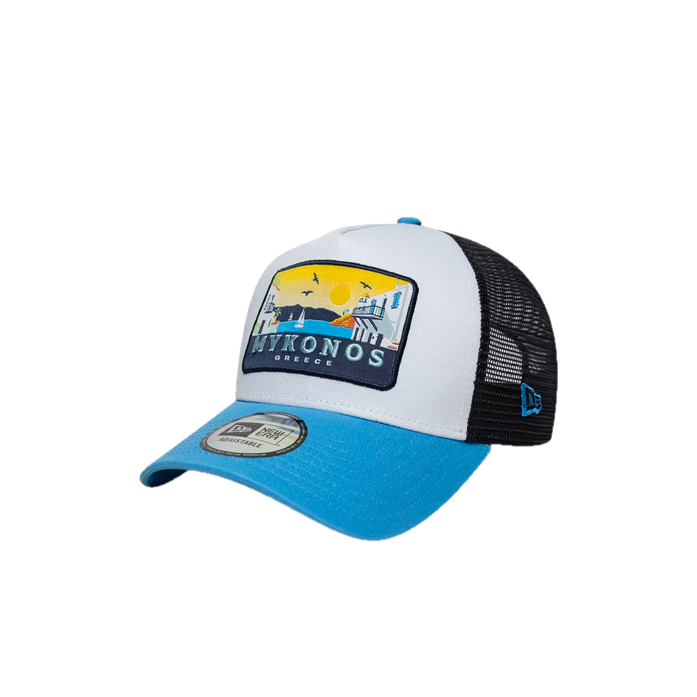9FORTY A-Frame Trucker New Era Location Mykonos Pastel Blue 60856283