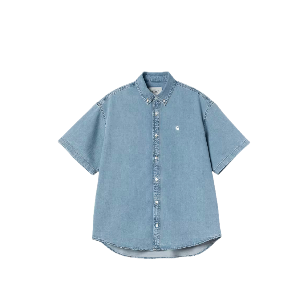 Carhartt WIP S/S Lucas Shirt Blue (Bleached) I034575_01_35